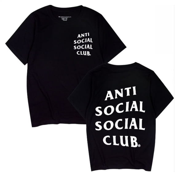 Azikbd Anti Social Social Club Pure Cotton Classic T-shirt ASSC American Trend High Street Short-Sleeved Shirt Letter Clothing Unisex