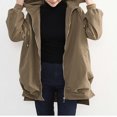 thumbnail image 3 of ZUKMRJPC Women's Hooded Jacket Fashion Zipper Casual Long Sleeve Windproof Solid Color Jacket Lightweight Windbreaker with Pocket, 3 of 7