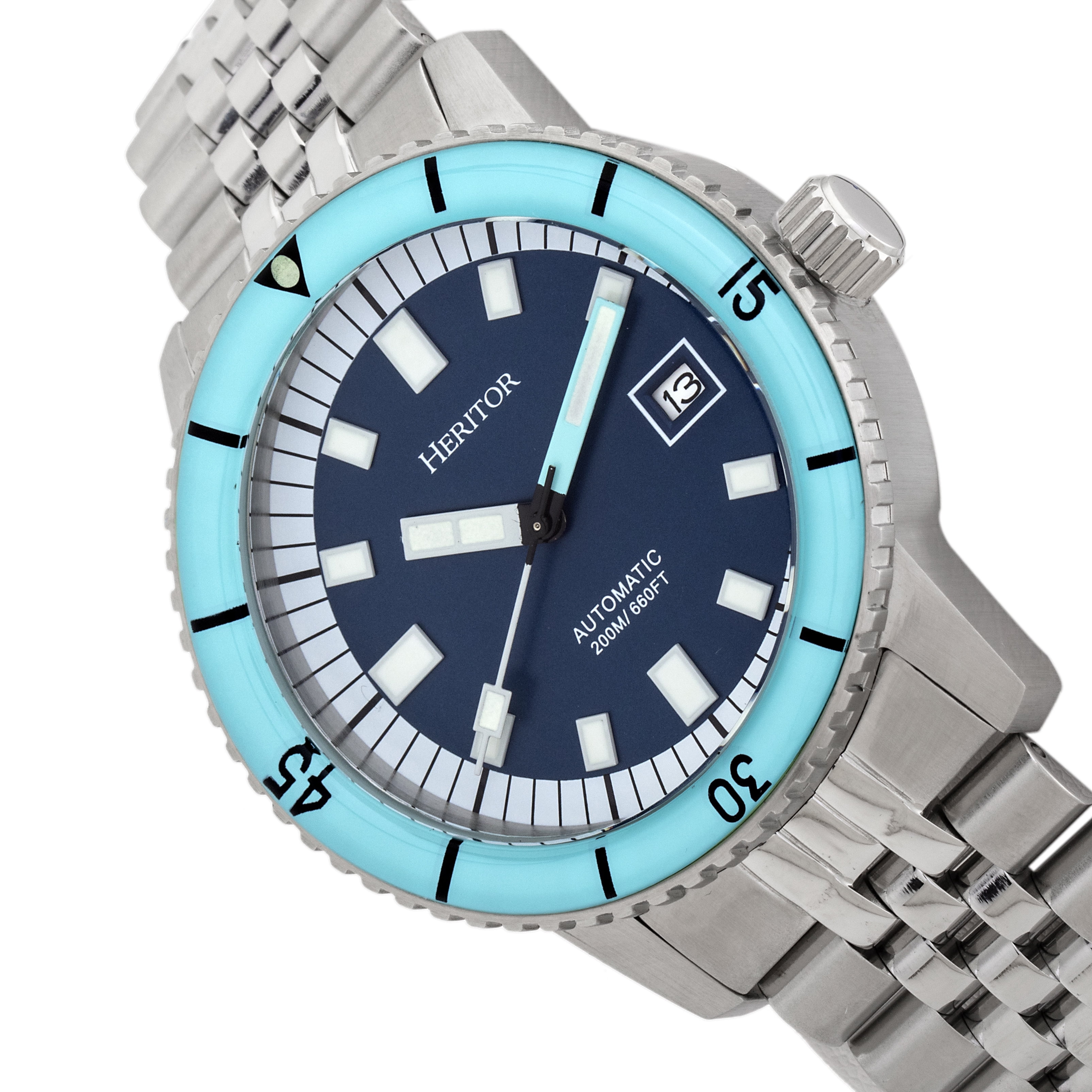 Heritor Edgard Automatic Navy Dial Stainless Steel Men s Watch