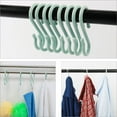 thumbnail image 5 of 24 Pack S Shape Hooks Plastic Hangers Bedroom Kitchen Bathroom for Pots and Pans Cups Cloth Hanging Light Blue, 5 of 7