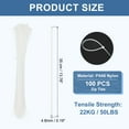 thumbnail image 2 of Uxcell Cable Zip Ties Self-Locking Nylon Wire Tie Wraps Heavy Duty for Indoor and Outdoor White 14 Inch, 2 of 6