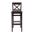 thumbnail image 6 of Linon Triena Full Back Folding Dining Chairs, 30" Seat Height, Espresso Finish with Brown Fabric, 6 of 16