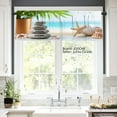 thumbnail image 2 of JOOCAR Unique Lovely Strong Chosen Polyester Window Valance Curtain with Beach Starfish Shell Design for Home Kitchen Living Room Bedroom Bathroom Decor 54x18 inch, 2 of 5