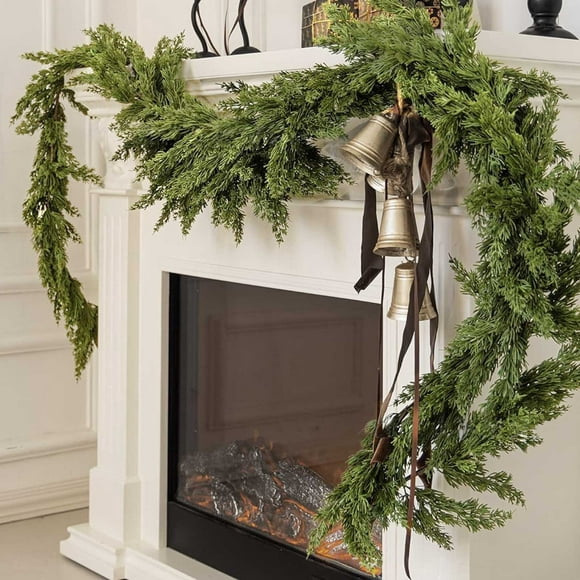 Amzcrzy Dfs Sfsf 1Pcs Artificial Norfolk Garlands Real Winter Garland Green Artificial Garland Table Mantle Wall Indoor Outdoor Christmas Decorations Halloween Decorations Fall Decor Home Decor