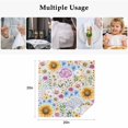 thumbnail image 5 of Cloth Napkins Set of 6 - 20x20 Inches, Sunflower Washable Reusable Table Napkins, Colorful Flowers Summer Botanical Watercolor Soft & Absortbent Dining Napkin for Party Wedding Hotel Restaurant, 5 of 8