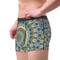 thumbnail image 4 of Haiem Round Mandala1 Men's Boxer Briefs, Every Day Comfort Stretch Cotton Moisture-Wicking Underwear-Medium, 4 of 9