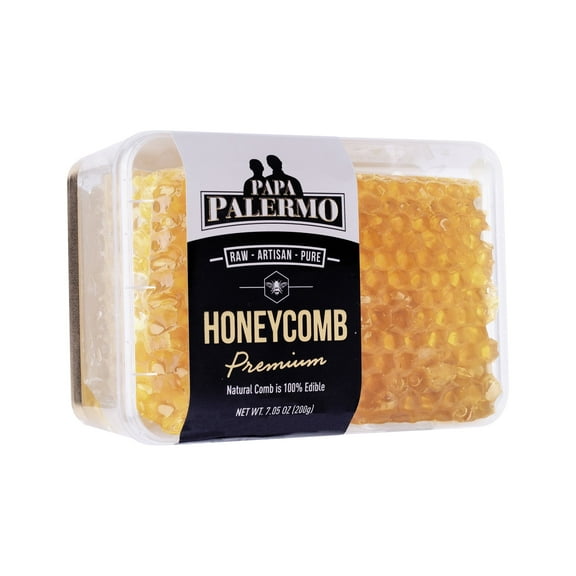 Papa Palermo Honeycomb 100% Edible, All-Natural, Gourmet Raw Honeycomb, No Additives, No Preservatives - 14 oz