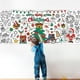 thumbnail image 1 of Mantel de papel para bandera de la mesa de Navidad | Decoración para fiestas navideñas | Diseño de copo de nieve con árbol de Navidad multicolor | Papel desechable | 182x78cm | 1 pieza incluida, 1 of 6