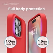 iPhone 14 Pro, Liquid Silicone Case, Full Body Protective Cover, Shockproof, Slim Phone Case, Anti-Scratch, 6.1 inch (Red)