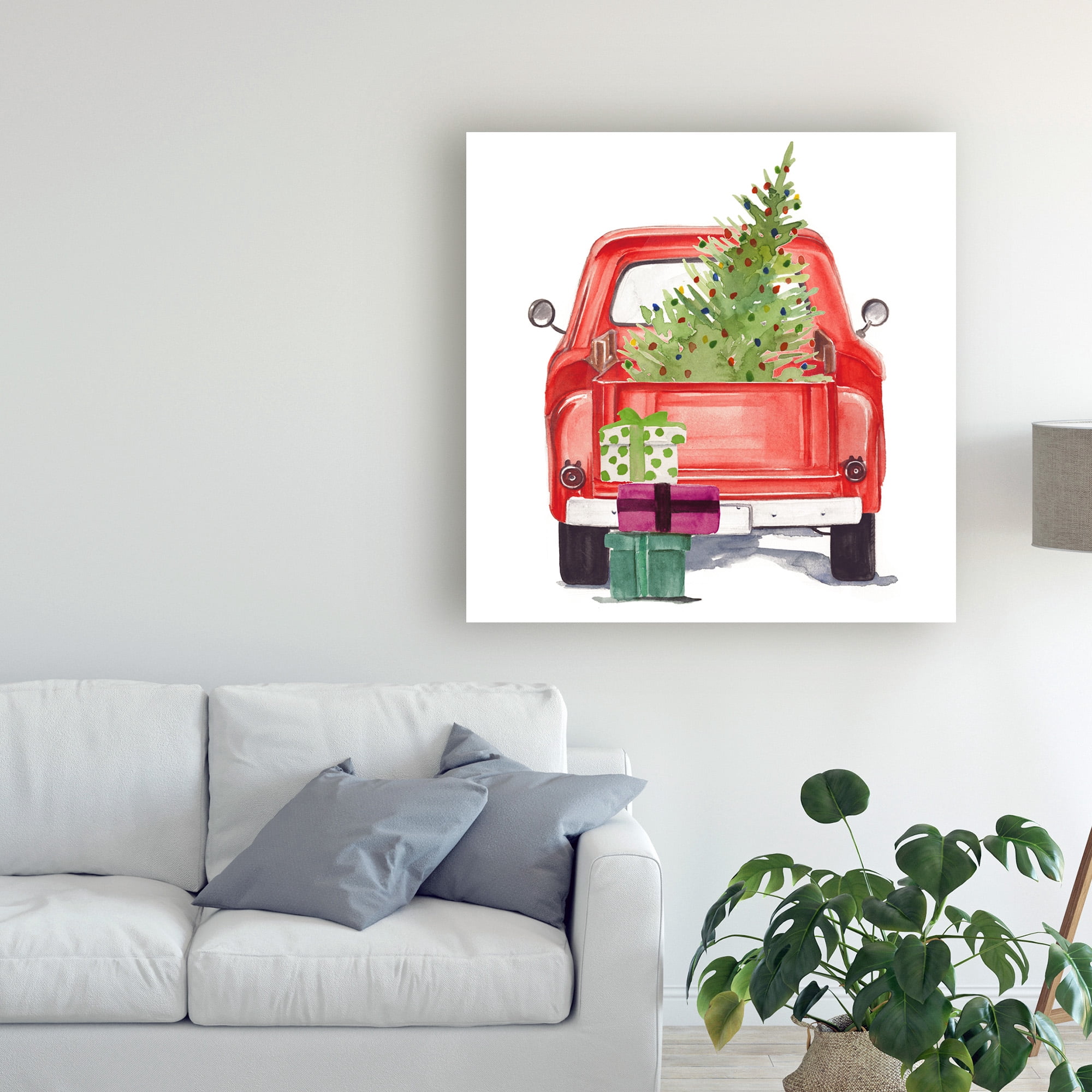Trademark Fine Art 'Christmas Cars III' Canvas Art by Jennifer Paxton Parker
