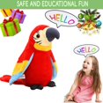 thumbnail image 4 of Talking Parrot Plush Toy: 9'' Interactive Stuffed Animal Waving Wings & Repeating What You Say - Best Xmas Gift for Kids!, 4 of 4