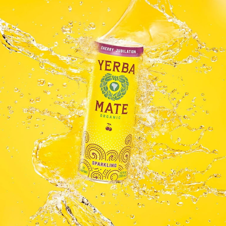 Guayaki, Yerba Mate Sparkling Cherry Jubilation, 12 Oz, Pack of 12