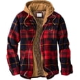 thumbnail image 2 of Camisas Acolchadas Chaqueta De Leñador Para Hombre Con Capucha Acolchada De Franela Con Capucha Abrigos Cálidos Forrados Gruesos De Manga Larga, 2 of 4