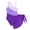 Purple, variant on Girls Swimsuit Girls Bathing Suits Girls Swimwear for Girls with Modern Color Block Cutout and Mesh Overlay SwimSuit for Summer Beach Play