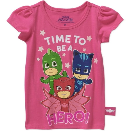PJ Masks - Toddler Girls' Time to Be a Hero Short Sleeve Tee - Walmart.com