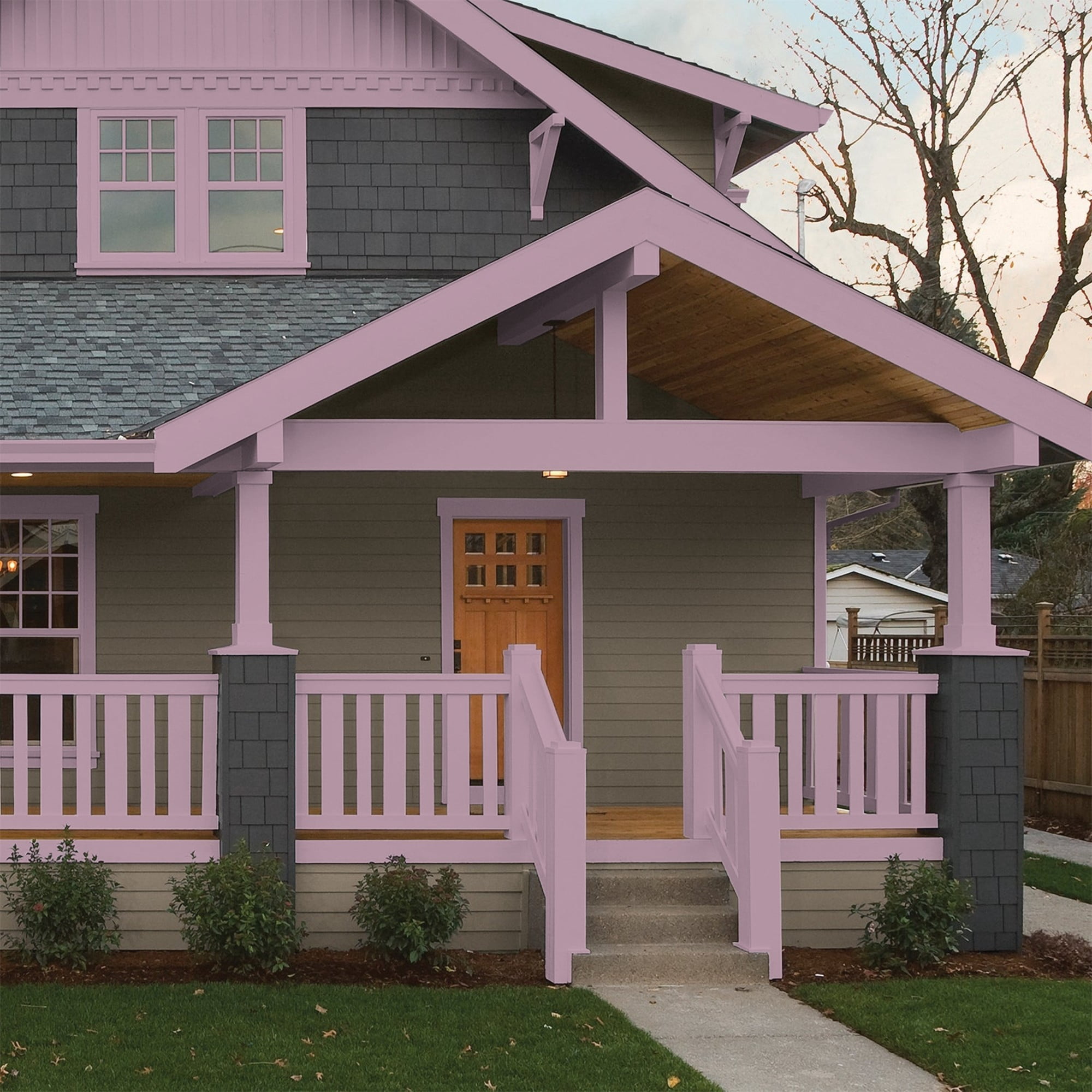 Glidden HEP Ashberry / Purple Semi-Gloss Exterior Paint with Primer, 1 Quart