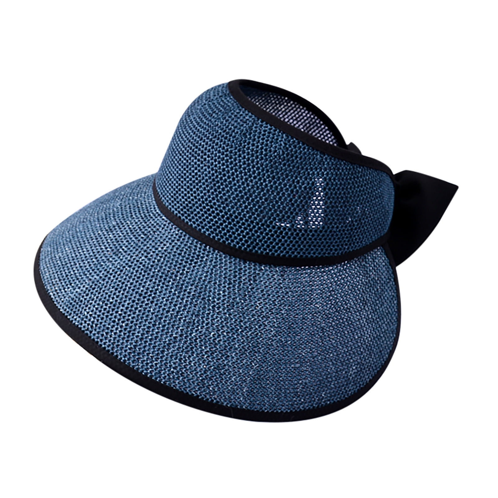 Extra Wide Brim Sun Visor Packable Open Top Bucket Hats Women UV Protection  Beach Strap Hat 