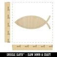 thumbnail image 2 of Ichthys Fish Christian Wood Shape Unfinished Piece Cutout Craft DIY Projects - 4.70 Inch Size - 1/8 Inch Thick, 2 of 7