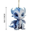 Blue And White Porcelain Color Dragon Baby Pendant Christmas Tree Cute
