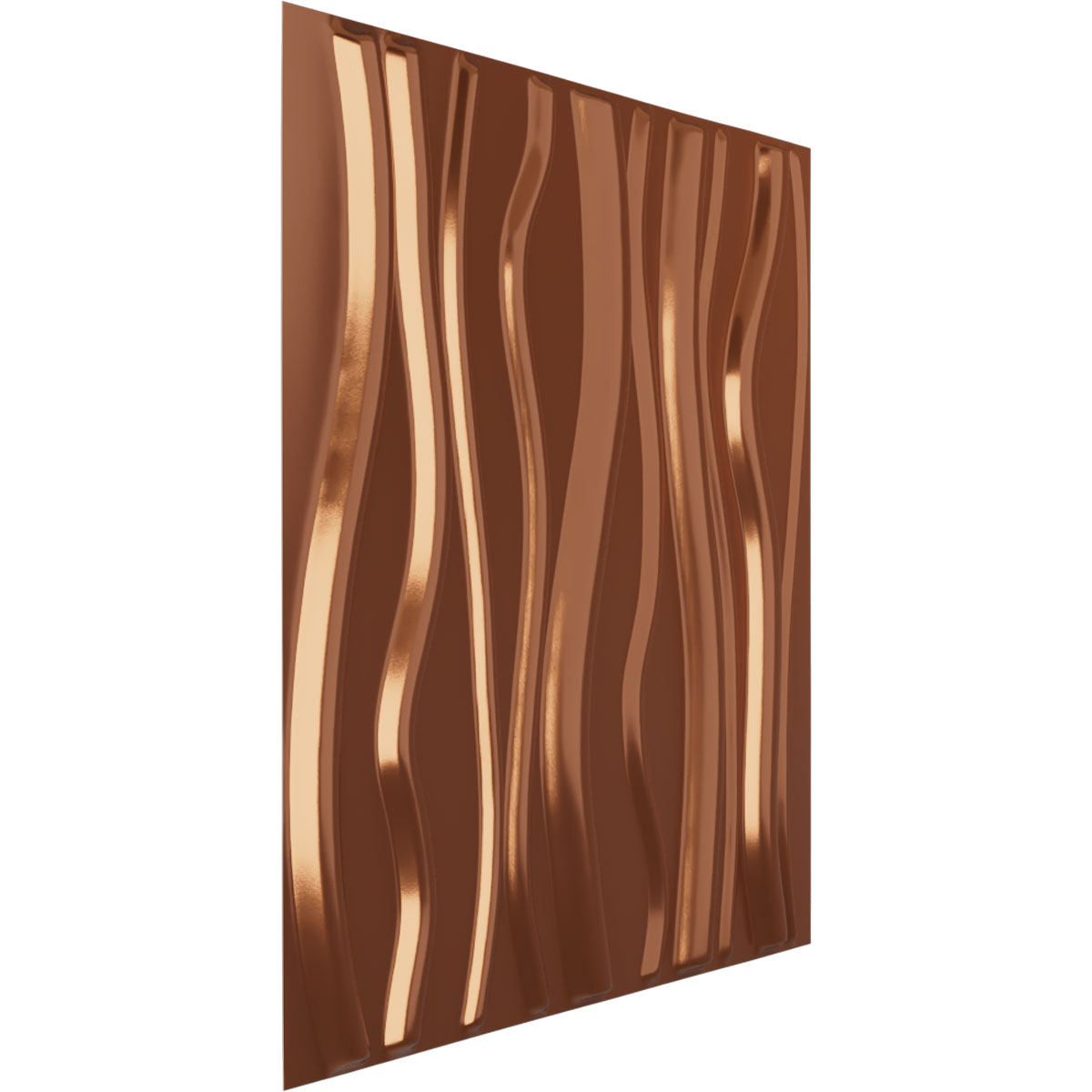 19 5/8"W x 19 5/8"H Jackson EnduraWall Decorative 3D Wall Panel, Bright Coat Copper (Covers 2.67 Sq. Ft.)