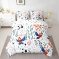 thumbnail image 2 of Homewish Kawaii Parrot 7 Pieces Bedding Comforter Set for Child Boys Girls,Chic Floral Flower Full Bedding Set Lightweight,Cartoon Animal Fitted Sheet Flat Sheet,Super Cozy Room Decor,Reversible, 2 of 8
