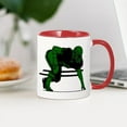 thumbnail image 3 of CafePress - FOOTBALL 6 Green - 11 oz Ceramic Mug - Novelty Coffee Tea Cup, 3 of 4