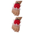 thumbnail image 4 of Kearding Ramillete de muñeca ligero con forma de rosa, accesorio elegante y femenino, elástica cómoda Type5 NO5, 4 of 6