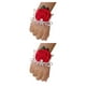thumbnail image 1 of Billuyoard Ramillete de muñeca de rosa de satén hecho a mano elegante de tela para bodas y graduaciones elástica única N24 rojo N24 rojo 2Conjunto, 1 of 6