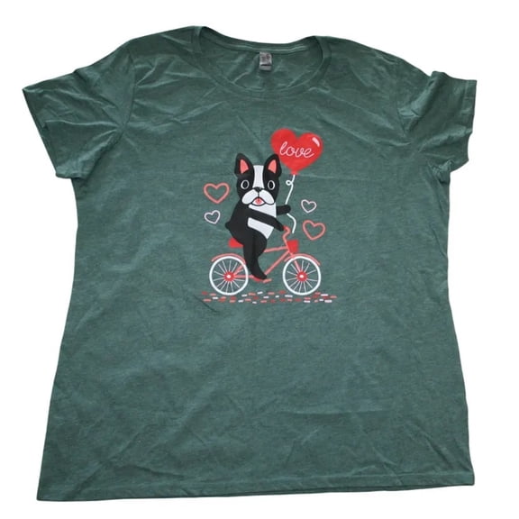 Instant Message Dog Valentine's Day Women's Plus T-Shirt Size 1XW