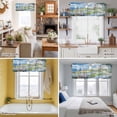 thumbnail image 5 of Spring Valance Curtain Colorful Flowers Beacon Ocean House Country Scenery Window Valances Rod Pocket Short Curtains Window Treatments for Kitchen Bedroom Bathroom Laundry 42" x 12", 5 of 9