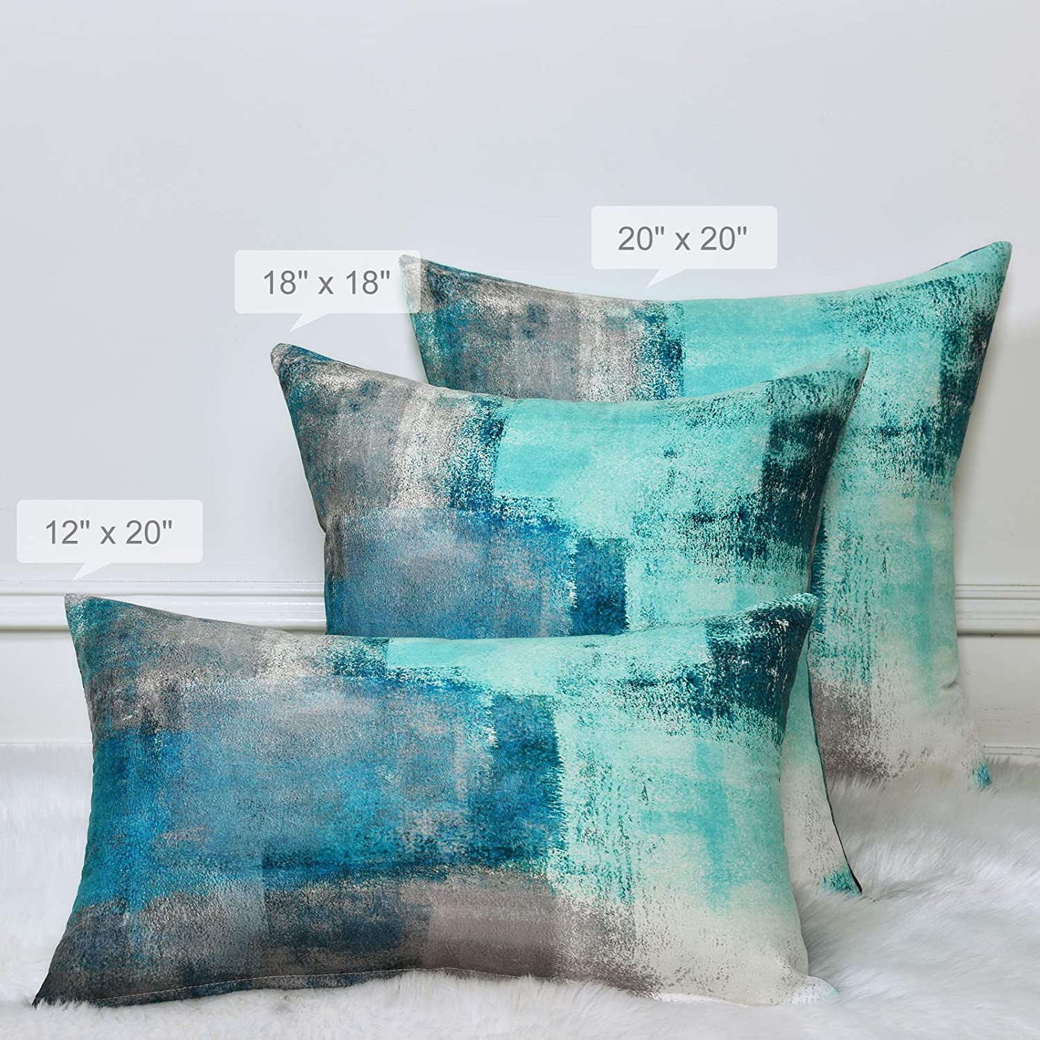 turquoise throw pillow covers