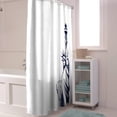 thumbnail image 3 of 4th of July Shower Curtain American Statute Liberty Patriotic Shower Curtains for Bathroom Decor Independence Day Minimalism Black White Line Bath Curtains Sets Waterproof Small Stall 36" x 72", 3 of 6