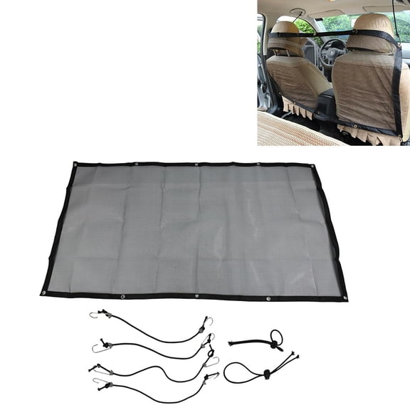 Black Seat Protection Net Pets Dog Car Front Seat Guard Barrier Safety Net Van Motorhome Protector Mesh Dog Safety Supplies