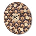 thumbnail image 3 of Designart 'Ornamental Retro Design IX' Mid-Century Modern Wood Wall Clock, 3 of 5