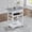 White, variant on Mobile Rolling Kitchen Island Cart with Marble Top, Kitchen Trolley with Drawer & Slide-Out Wire Basket, Lockable Wheels, Portable Serving Cart for Kitchen, Dining Room, Grey