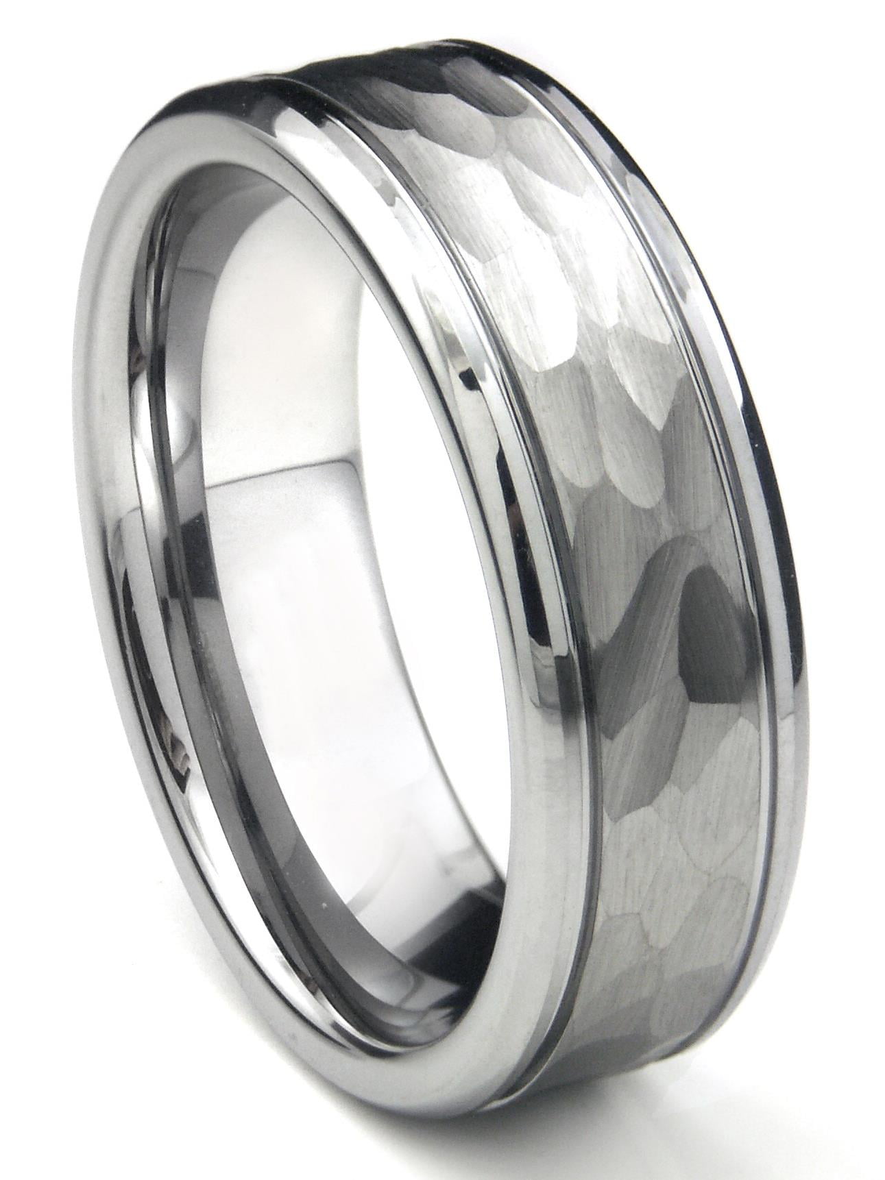 5 Grooves Polished Finish Comfort Fit 9mm Titanium Flat Wedding Band Ring