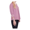 thumbnail image 3 of Blusa George Talla CH Manga 3/4 Flores Rosa, 3 of 3