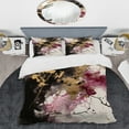 thumbnail image 2 of Designart "Fluid Fusion in Gold and Pink II" Abstract Bedding Covert Set - Modern Gold Transitional Bed Set With 1 Sham, 2 of 6