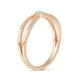 thumbnail image 3 of ANGARA Natural Diamond Cluster Split Shank Promise Ring in 14K Rose Gold for Women (Size-1.6mm| Color-G| Clarity-VS2) | April Birthstone, Anniversary, Jewelry Gift for Women | Natural Diamond Ring, 3 of 9