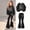 Black, variant on LvhaoGJOB Little Kids Girls Sweatshirt and Pants Outfit Set, Black - graphic print, custom print