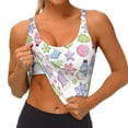 thumbnail image 3 of Balery Pastel Christmas Cookies Sujetadores deportivos con espalda cruzada para mujer, acolchados, sin costuras, de alto impacto, ideales para yoga, gimnasio, entrenamiento y fitness.-XX-Large, 3 of 8
