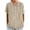 Beige, variant on Staron Women's Casual Short Sleeve Lace Blouse Round Neck Button Down Shirt Basic Cropped Top for Spring Summer Vacation Party, Light Blue M