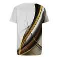 thumbnail image 4 of cllios Mens Shirts Trendy 3D Optical Illusion Print Crew Neck T-Shirt Summer Casual Short Sleeve Graphic Print Tops Cool Muscle Workout Athletics Tee Gold M, 4 of 4