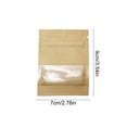 thumbnail image 3 of EGNMCR Kitchen Gadgets 100 Pack Resealable Core Envelopes Mini Krat Paper Ziper Bags With Windows Cofee Sample Bags Resealable Zipper Bags Food Storage Bags Kraft paper resealable pouch, 3 of 6