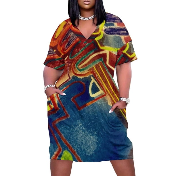Arabesque-vestido de verano holgado con bolsillos para mujer Vestidos de Noche de lujo