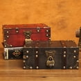 thumbnail image 3 of NIBOLOG Vintage Jewelry Box with Coded Lock Wood Bracelet Hair Clip Trinket Case for Women, 3 of 8