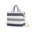 thumbnail image 7 of FORMRS Womens Corduroy Tote Bag Crossbody Shoulder Handbag with Pocket, Dark Gray Stripe Pattern, 7 of 7