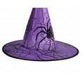 thumbnail image 4 of Halloween Witch Hat for Kids & Adults - Cloth Party Decor, Cosplay Accessory, Fancy Dress Costume, Vibrant Colors (Green/Blue/Red/Purple), 4 of 5