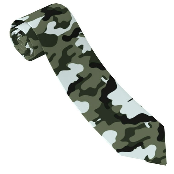 Army Camouflage Tie For Men Funny Neckties Fashion Gentleman Soft Comfortable Ties