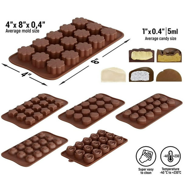 2 PCS Moule Silicone Chocolat, Moule Mini Tablette 12 Cavités Pieces en  Chocolat Facile à Démouler pour Chocolats Maison, Pralines, Bonbon,  Gaufres, Décoration de Gateau : : Cuisine et Maison